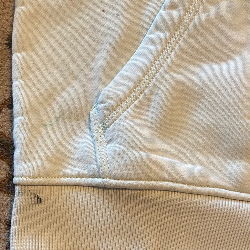 Carhartt light green Hoodie with Blue Logo and Sleeve Print XS - Picture 3 of 8